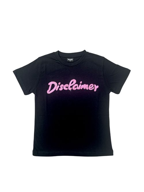 T-shirt nera logo rosa DISCLAIMER | 25IDK58708NERO ROSA
